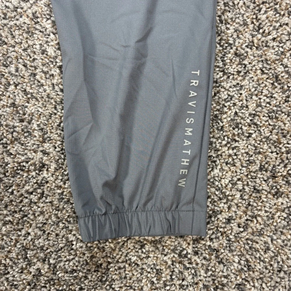 Travis Mathew Men's 34 Grey Active Tech Performance Jogger Pants Golf Casual